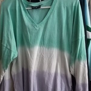 Gradient Purple and White Dress Spirit Jersey Women's